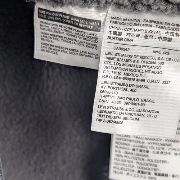 Levis Sherpa Trucker Jacket Corduroy Black Like New  - men's XXL - Picture 7 of 8